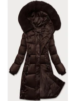 Hnědá dámská prošívaná zimní bunda S'west (B8266-14)
