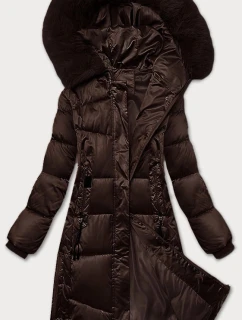 Hnědá dámská prošívaná zimní bunda S'west (B8266-14)