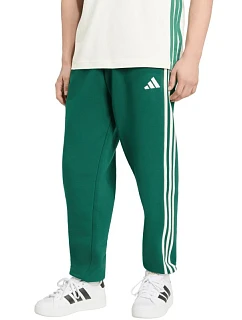 Pánské kalhoty adidas Essentials 3-Stripes Fleece Tapered Cuffed zelené KY4129