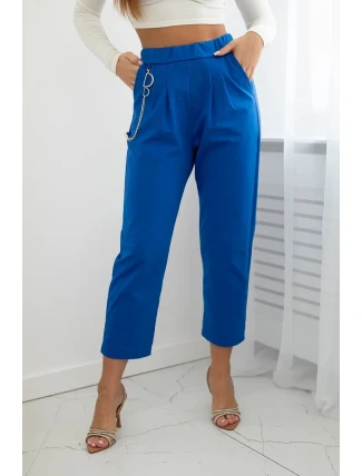 Kalhoty new punto s řetízkem chrpově modrá Kalhoty new punto s řetízkem chrpově modrá