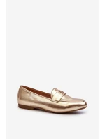 Dámské mokasíny na ploché podrážce zlaté Sylvaine