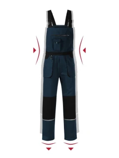 Woody pracovní kalhoty s laclem pánské námořní modrá