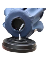 ZAHRADNÍ SLUNEČNÍK S LED OSVĚTLENÍM 300 CM TMAVĚ MODRÝ