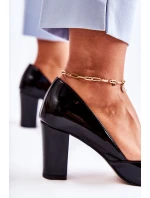 Módní Lakované Lodičky Na Baru Černá Emoce