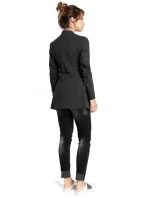 B030 Pletené sako bez límce - černé