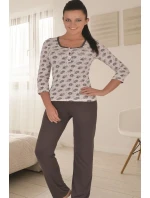 Dámské pyžamo 887-YPJ růžové s květinovým vzorem - CoCoon Dámské pyžamo 887-YPJ růžové s květinovým vzorem - CoCoon