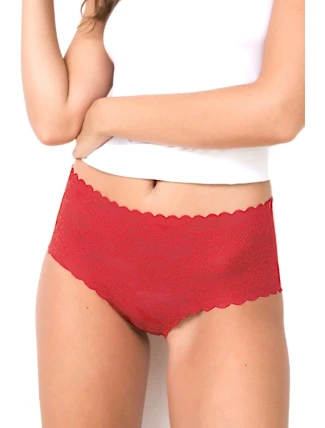 Dámské kalhotky Bellie red maxi - JULIMEX