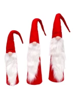 SADA ČERVENÝCH DEKORAČNÍCH MIKULÁŠŮ 60,70, 80CM dětské