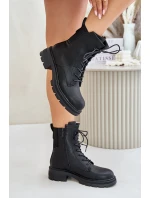 Zateplené boty worker na zip černé Leairae Zateplené boty worker na zip černé Leairae