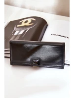 Eko Kožená Hladká Dámská Peněženka Černá Erolia Eko Kožená Hladká Dámská Peněženka Černá Erolia