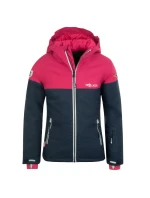 Trollkids Dívčí bunda s kapucí Hallingdal Navy blue/pink (223-114)