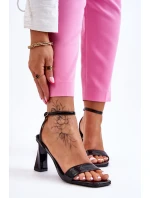 patentované sandály na podpatku Černe Owen patentované sandály na podpatku Černe Owen