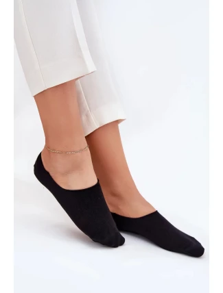 Dámské mikro-kotníkové bavlněné ponožky – černé