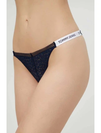 Dámská tanga HIGH LEG THONG UW0UW05160 C1G tm. modré - Tommy Hilfiger Dámská tanga HIGH LEG THONG UW0UW05160 C1G tm. modré - Tommy Hilfiger