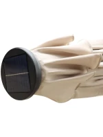 ZAHRADNÍ SLUNEČNÍK S LED OSVĚTLENÍM 300CM BÉŽOVÝ