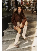 Dámské Semišové Kozačky Před Koleno Lewski 3615 Cappucino