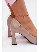 Elegantní lodičky na podpatku Vinceza 62276 Béžové