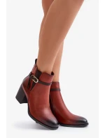 Dámské Kotníkové Boty Na Podpatku S Páskem Hnědé Zinithia Dámské Kotníkové Boty Na Podpatku S Páskem Hnědé Zinithia