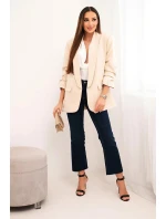 Sako s klopami elegantní béžový Sako s klopami elegantní béžový