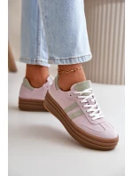 Zazoo N1068S4 Dámské Semišové Tenisky na Platformě Fialové