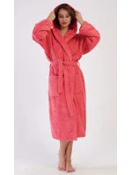 Dámský župan dlouhý s kapucí Jahoda