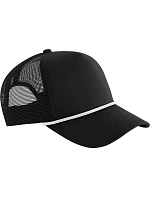 Beechfield B 633 5 panelová Trucker kšiltovka "Rope" 53.0633 black/white