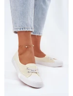 Dámské tenisky s výšivkou Lee Cooper LCW-25-31-3445L béžové