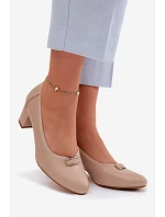 Lodičky na podpatku Vinceza béžové