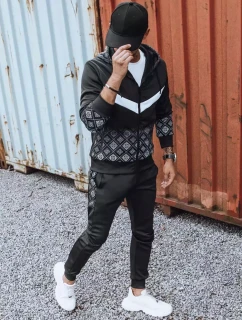 FashionStreet černá pánská tepláková souprava AX0604
