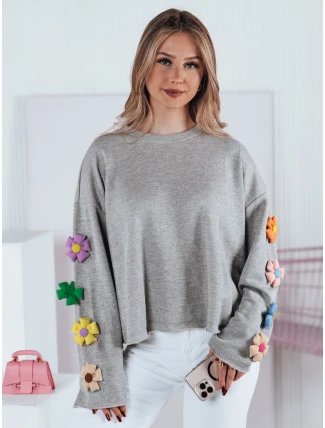 Dámská oversize mikina RAWEL šedá FashionStreet RY2387