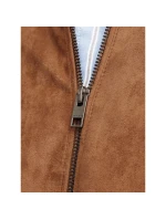 Bunda Jack&Jones ze syntetického semiše JJEDYLAN CLEAN JACKET NOOS 12261197 COGNAC