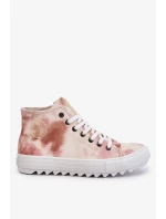 Dámské vysoké tenisky Big Star - béžová/růžová Dámské vysoké tenisky Big Star - béžová/růžová
