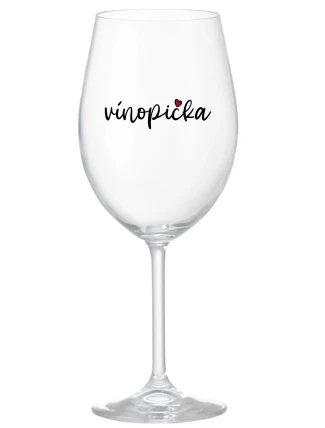 VÍNOPIČKA - priehľadný pohár na víno 350 ml