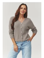 Svetr na zapínání  model 223257 Makadamia