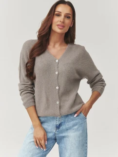 Svetr na zapínání  model 223257 Makadamia
