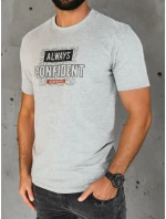 FashionStreet šedé pánské tričko s potiskem RX5406