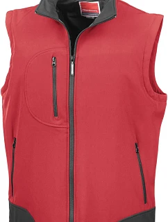Result R 123X 3-vrstvá softshellová vesta 30.123X red/black