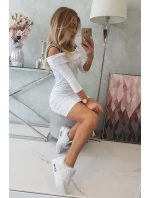 Šaty se širokými ramínky bílé