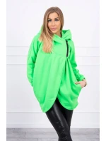 Bluza z krótkim suwakiem zielony neon Bluza z krótkim suwakiem zielony neon