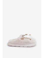 Hřejivé Pantofle S Mašlí A Připínáčky Bílé Annalira