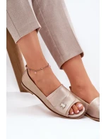 Kožené elegantní baleríny s odhalenými prsty Béžové Zazoo 1865 Kožené elegantní baleríny s odhalenými prsty Béžové Zazoo 1865