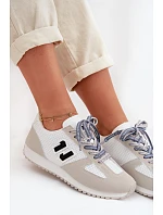 Dámské Tenisky S Dekorativním Šněrováním Šedé Henira