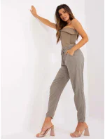 Dámské kalhoty D73760M61869O Khaki - Sublevel