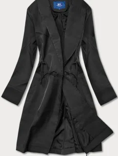 Tenký černý dámský kabát (AG5-011)