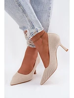 Materiálové lodičky Béžové Lelissey