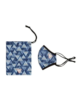 Bavlněná unisex rouška W0YZ14WDXC0-P0TR modrobílá - Guess Bavlněná unisex rouška W0YZ14WDXC0-P0TR modrobílá - Guess