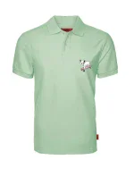 Pánské polo / tričko John JFTPOLO13-DOG Mintová - John Frank Pánské polo / tričko John JFTPOLO13-DOG Mintová - John Frank