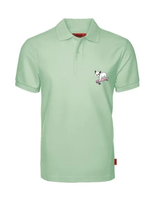 Pánské polo / tričko John JFTPOLO13-DOG Mintová - John Frank Pánské polo / tričko John JFTPOLO13-DOG Mintová - John Frank