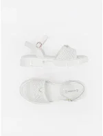 Výborné  sandály bílé dámské platforma