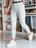 Dámské kalhoty slim fit s páskem TAIRONIK světle šedé FashionStreet UY2538